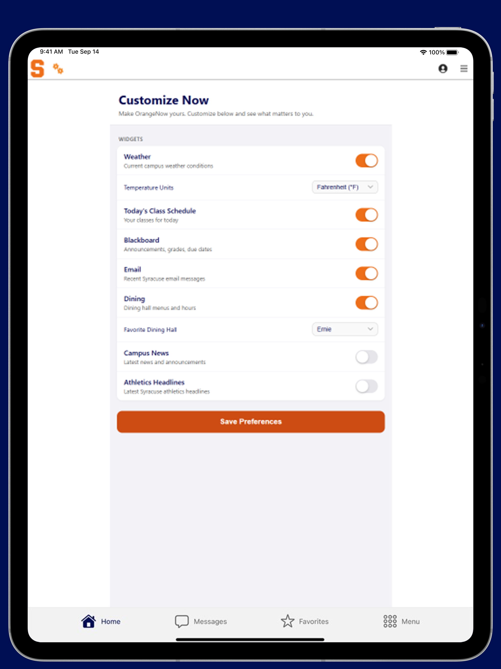 Syracuse University OrangeNow screenshot 9