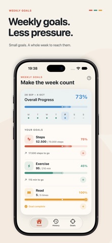 Weekly Goals: No Stress screenshot 1