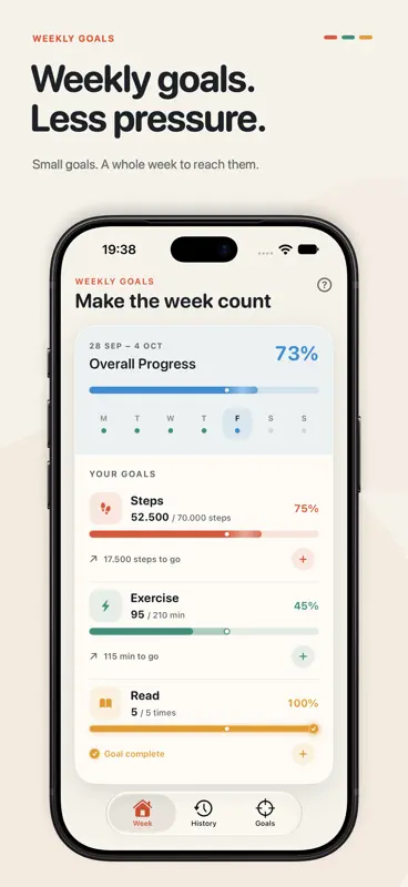 Weekly Goals: No Stress screenshot 1 of 5