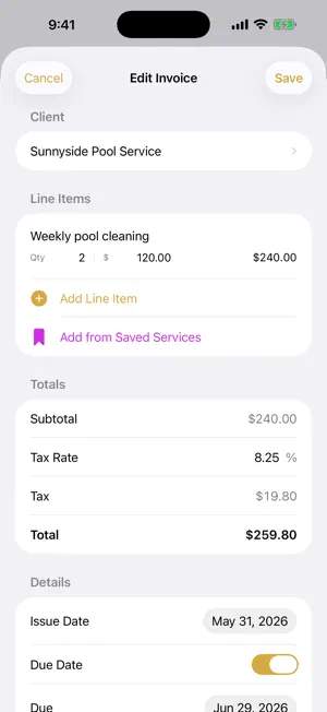 WaffleInvoice screenshot 3
