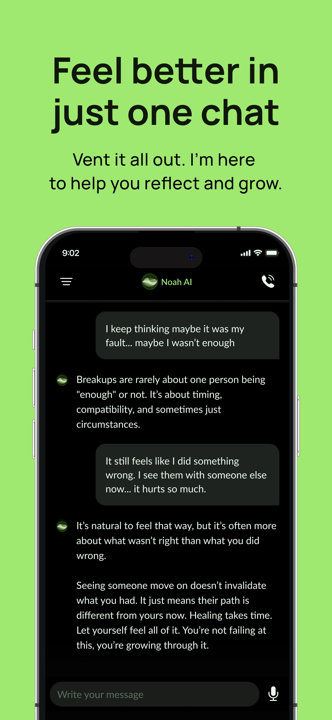 Screenshot 2 of Noah AI: Talk & Feel Better