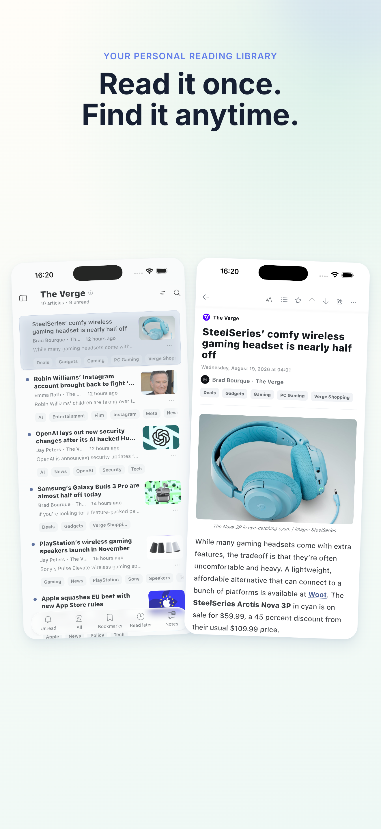 EchoPie - A Smarter RSS Reader screenshot 3