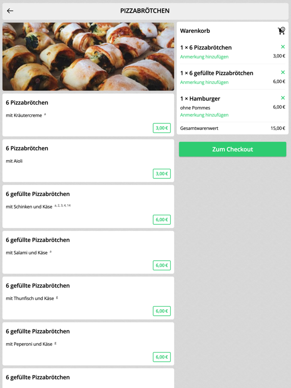 Pizzalino Köln iPad screenshot