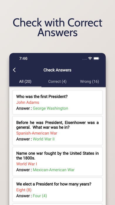 US Citizenship Test - Civics Screenshot