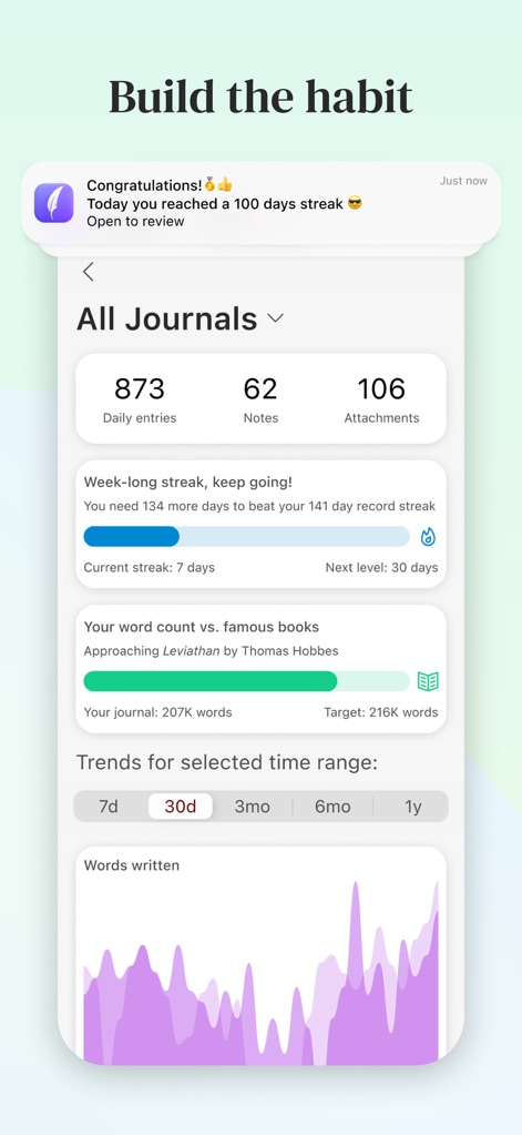Diarly: Diary, Private Journal - diarly-journal-habit-streaks-stats