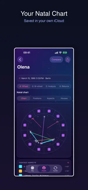 Ephemeris Sky: Astrology Chart screenshot 1