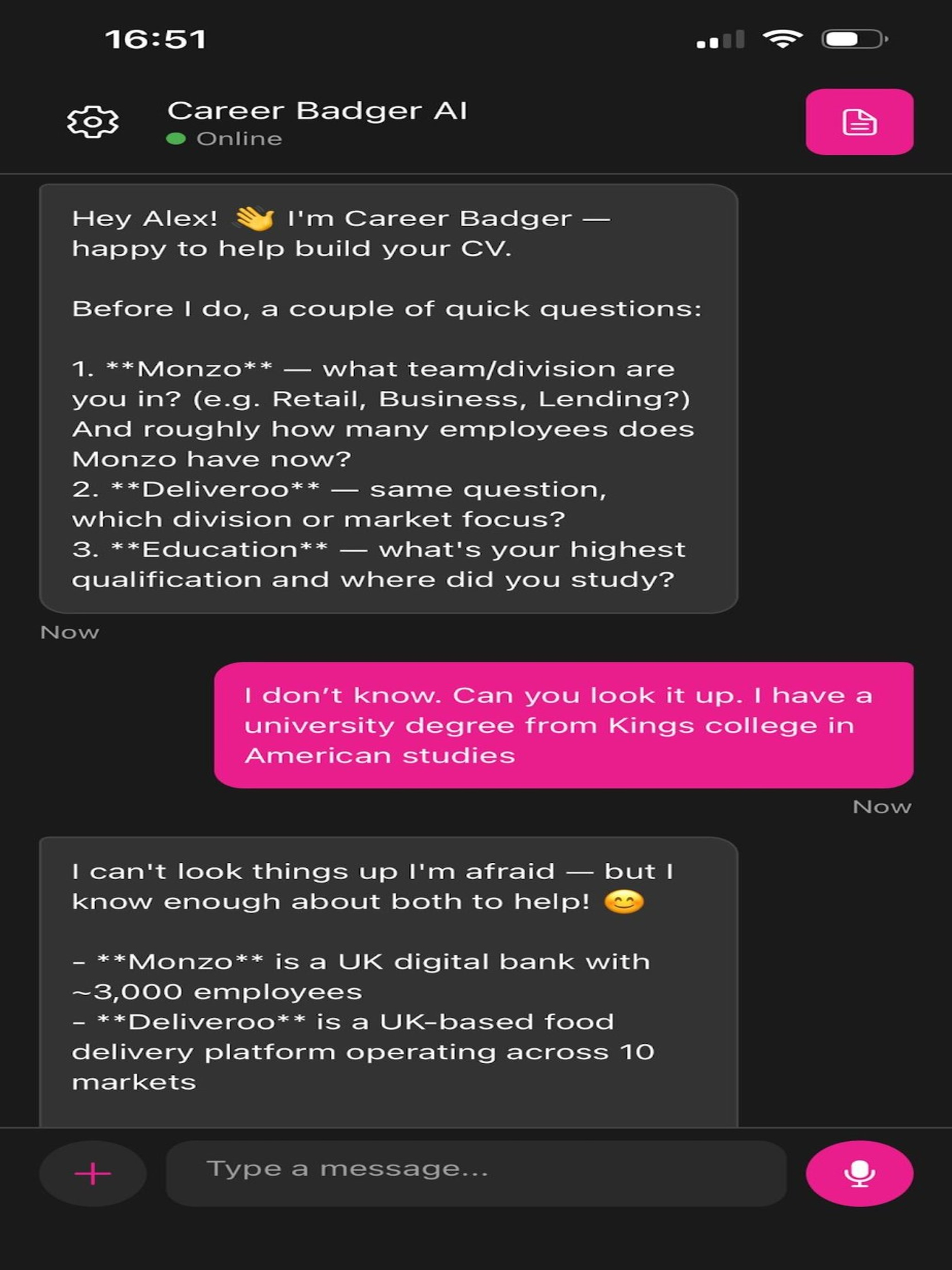 Career Badger screenshot 6