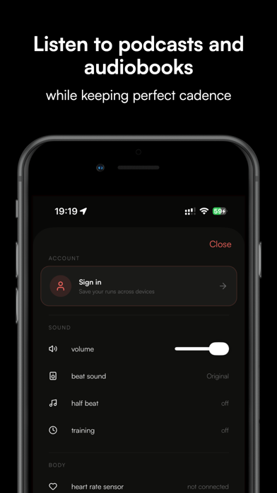 runo - Metronome for Running screenshot