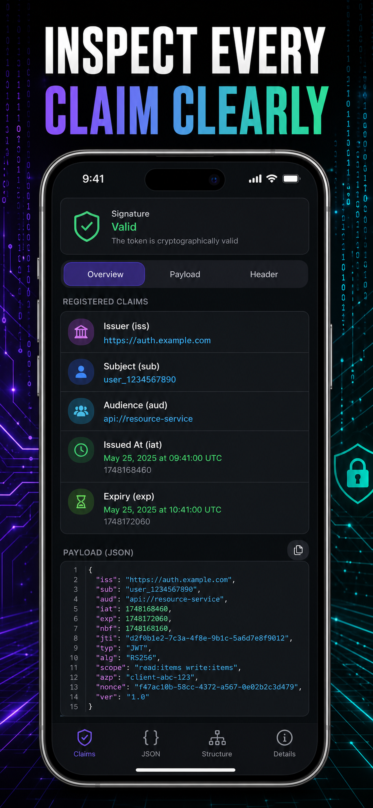 JWT Decoder & Token Inspector screenshot 3