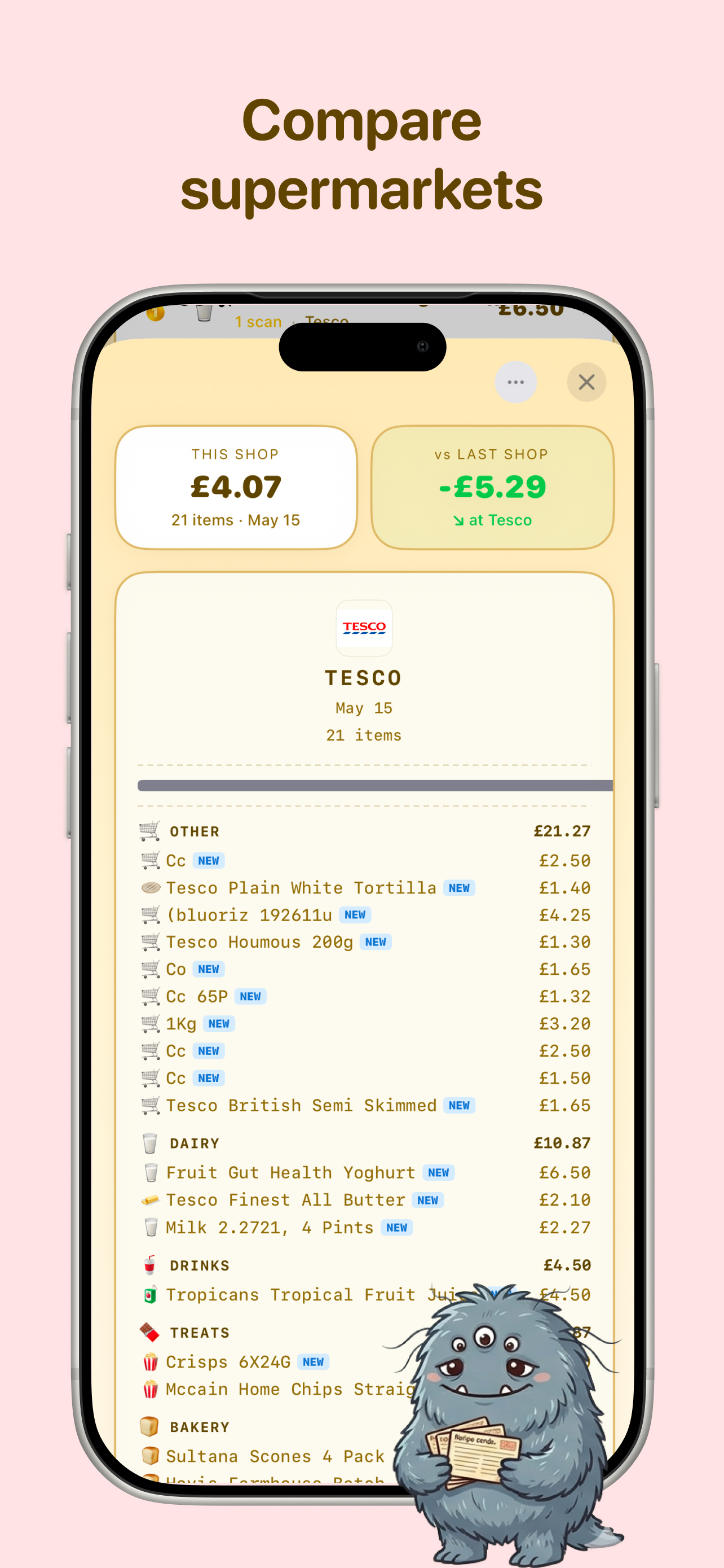 Spending tracker: Supermonster