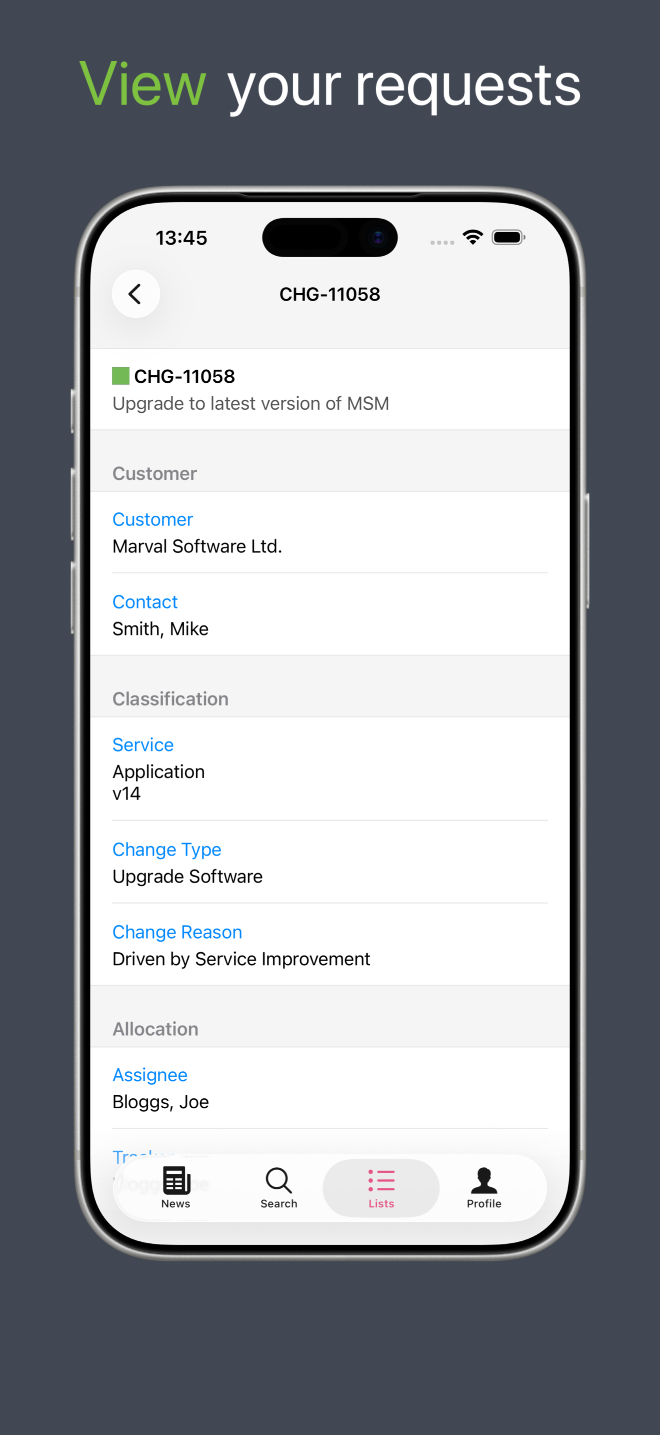 Marval MSM Mobile