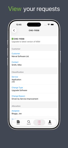 Marval MSM Mobile screenshot
