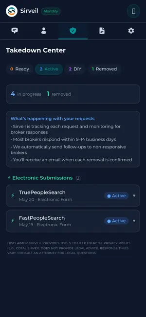 Sirveil — Data Removal screenshot 4