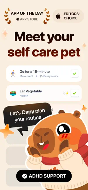 CapyCare: Your Self-Care Pet screenshot 1
