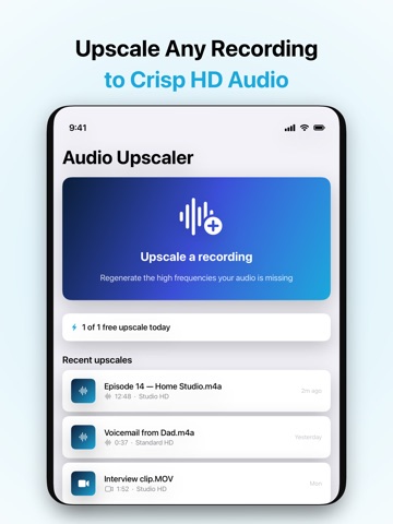 Audio Upscaler: HD Voice