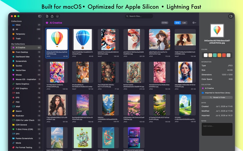 VectorView: +Photo Organizer screenshot