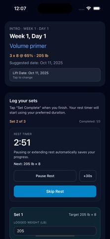 Smolov Squat Tracker Screenshot 3 of 5
