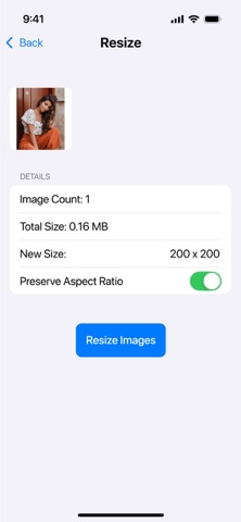 Compress Photos, Resize Image iPhone screenshot