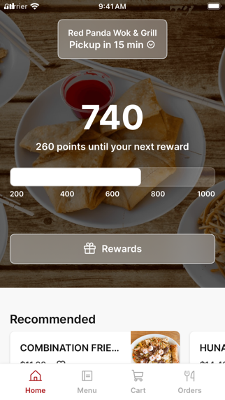 Red Panda Wok iPhone screenshot 1 - Food & Drink app