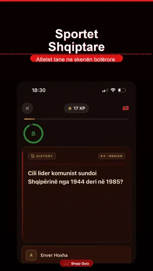 Captura de pantalla de Shqip Quiz en iPhone 5