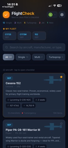 FlightCheck: Pilot Checklist Screenshot 3 of 8