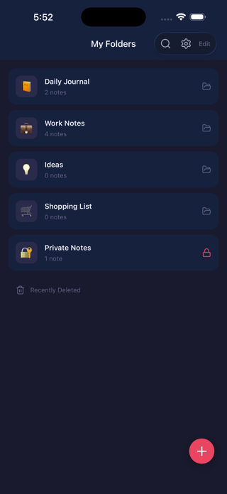Voice Writer - Secure Notes Screenshot 2 of 5