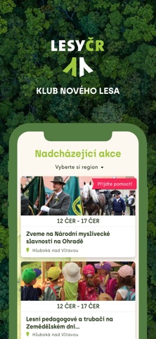 Klub nového lesa app screenshot