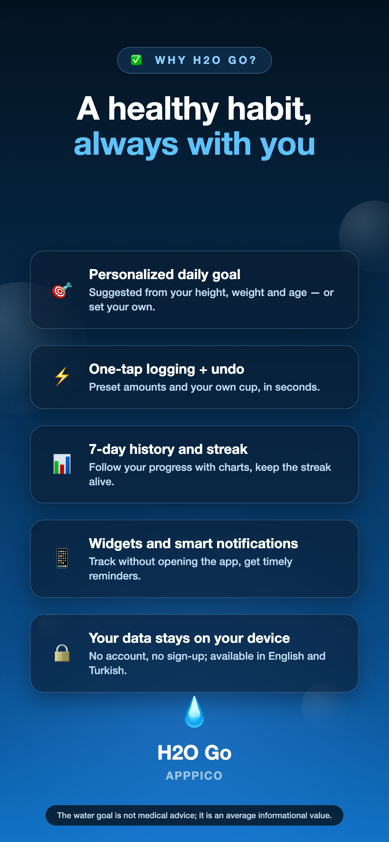 H2O Go – Quick Water Tracker screenshot 6