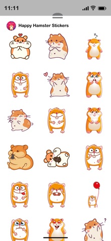 Happy Hamster Stickers screenshot