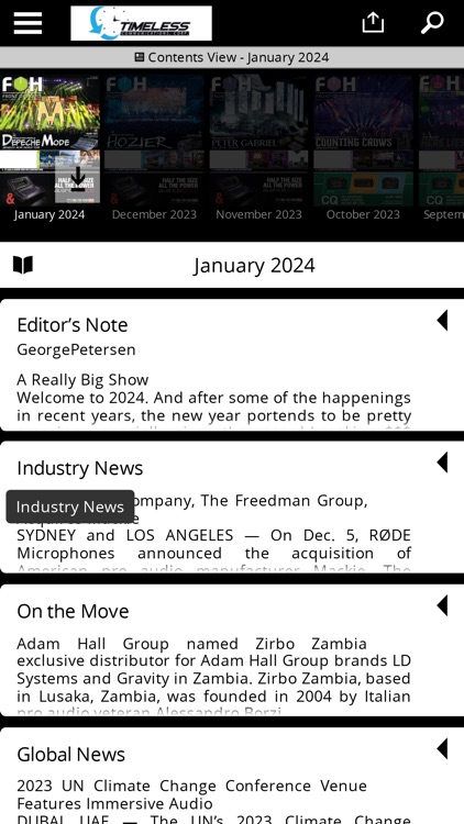 FRONT of HOUSE (FOH) Magazine screenshot-4