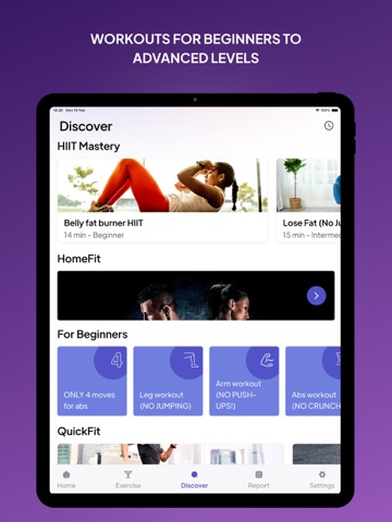 Fitto: Home Workout iPad screenshot