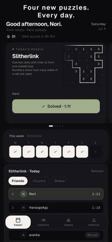 NOREN — Daily Logic Puzzles iPhone screenshot