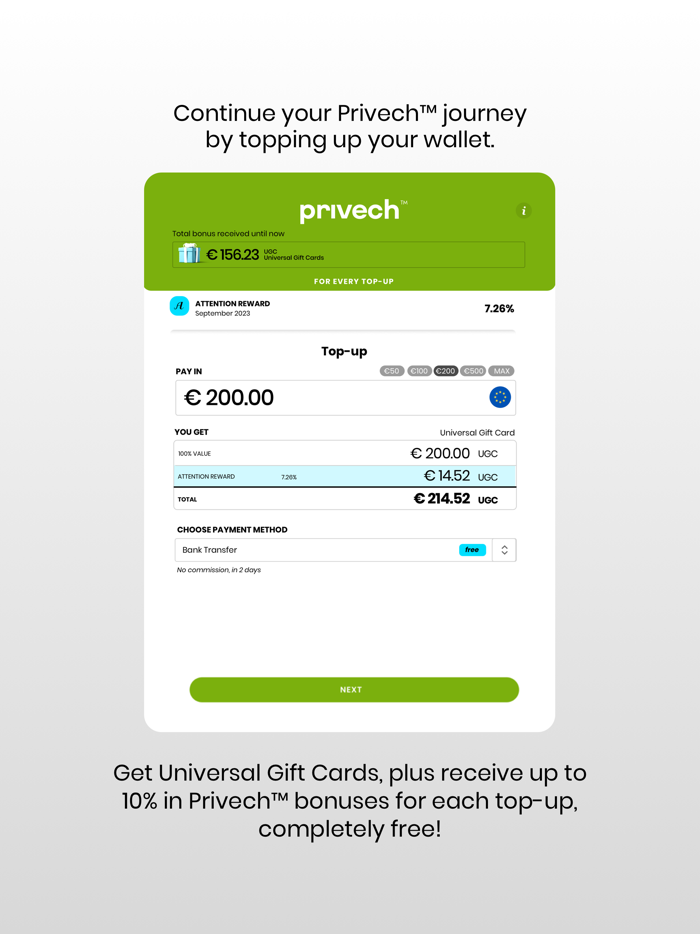 Privech® Incentives  Rewards