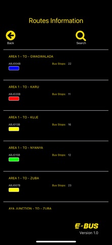 E-Bus App screenshot