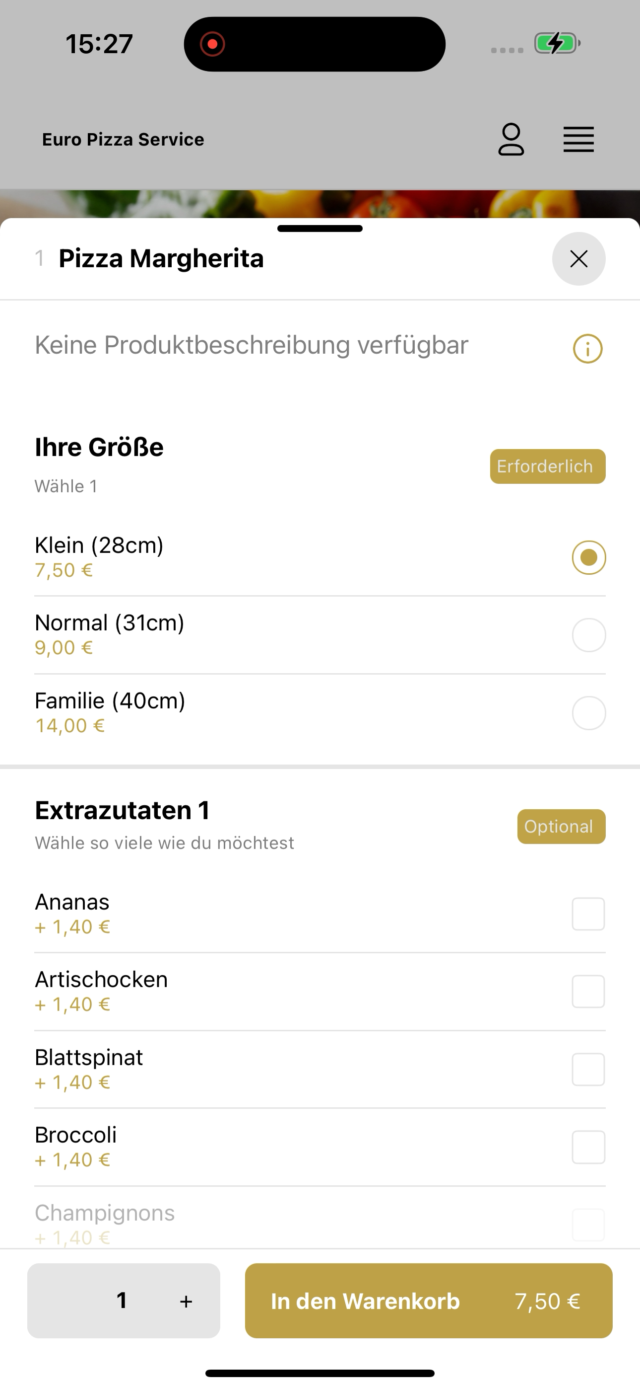 Euro Pizza Service screenshot 8