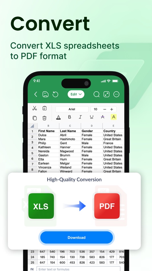#5. XLSX Sheets: Edit Spreadsheet (iOS) Podle: Rhophi Analytics LLP