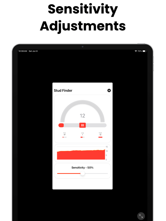 Magnetometer Stud Finder iPad screenshot 3 - Utilities app