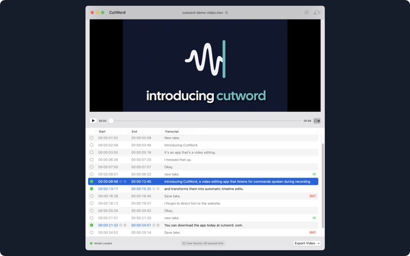 CutWord screenshot