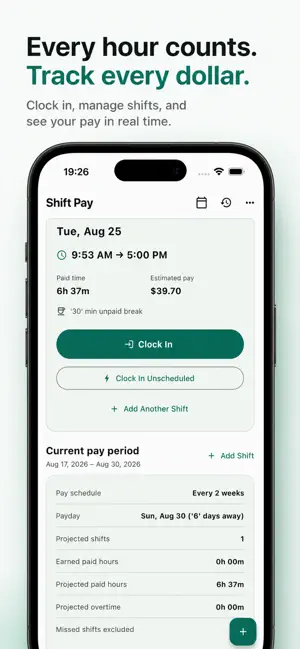 Shift Pay: Hours & Pay Tracker screenshot 3