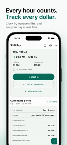 Shift Pay: Hours & Pay Tracker Screenshot 3 of 3