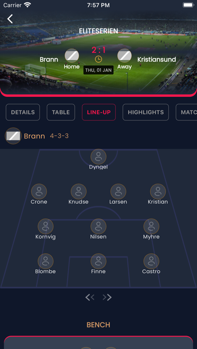 Bingsportz Football Screenshot