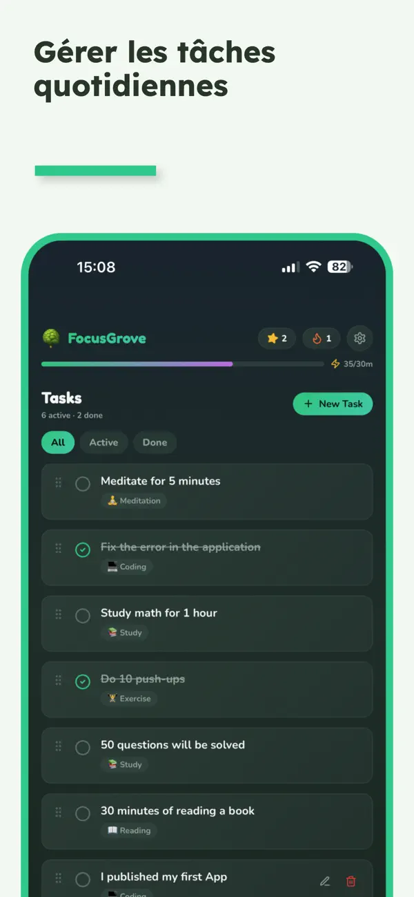 Screenshot #3 pour Focus Grove - Pomodoro Timer