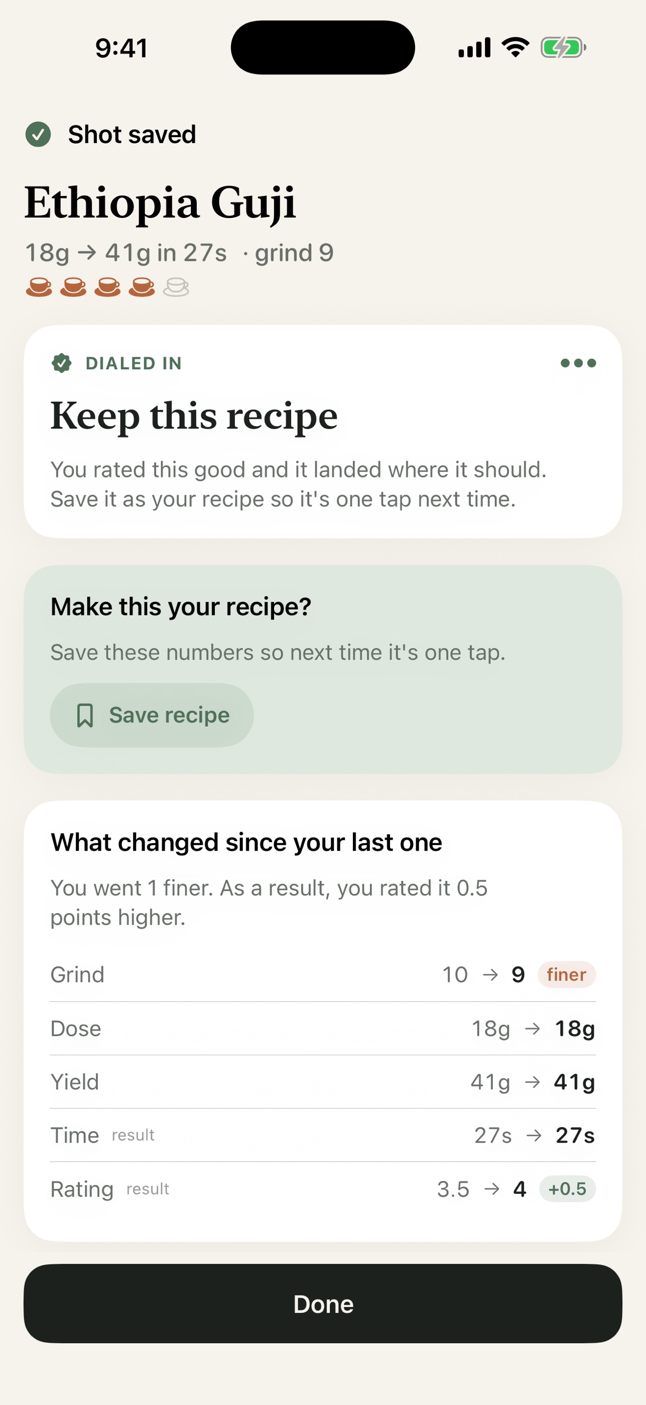 Screenshot 3 of Dialed: Espresso Journal