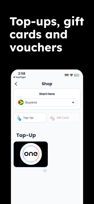 One Communications Topup App Screenshot 3 of 3