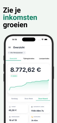 Urenregistratie - Salarybook iPhone app afbeelding 1