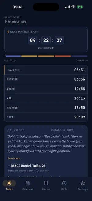 Vakit Dostu: Prayer Times screenshot 1
