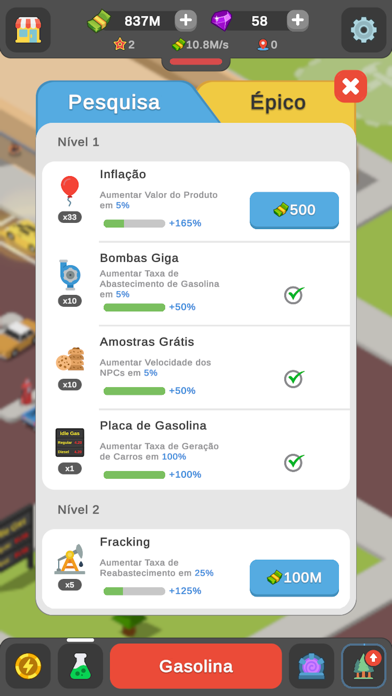 Idle Gas Station Tycoon iOS Mod IPA screenshot 3 - iOS game interface