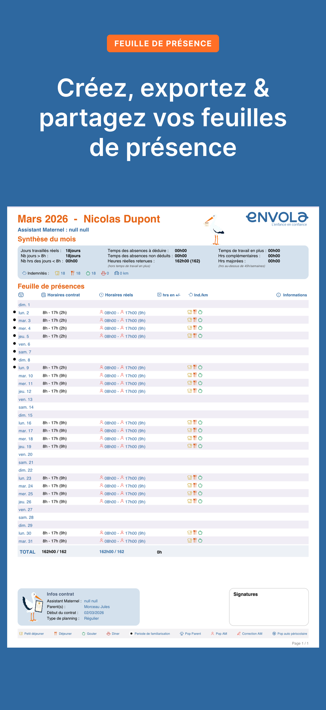Envola - Gestion assmat