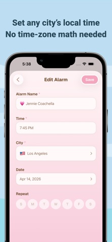 Syncly: Alarms across cities screenshot