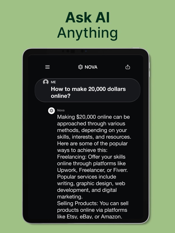 Screenshot #2 for AI Chatbot - Nova